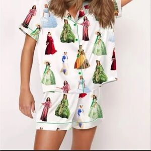 NWT SHESHOW Scarlett-Inspired Southern Belle Pajama Set | Top & Shorts